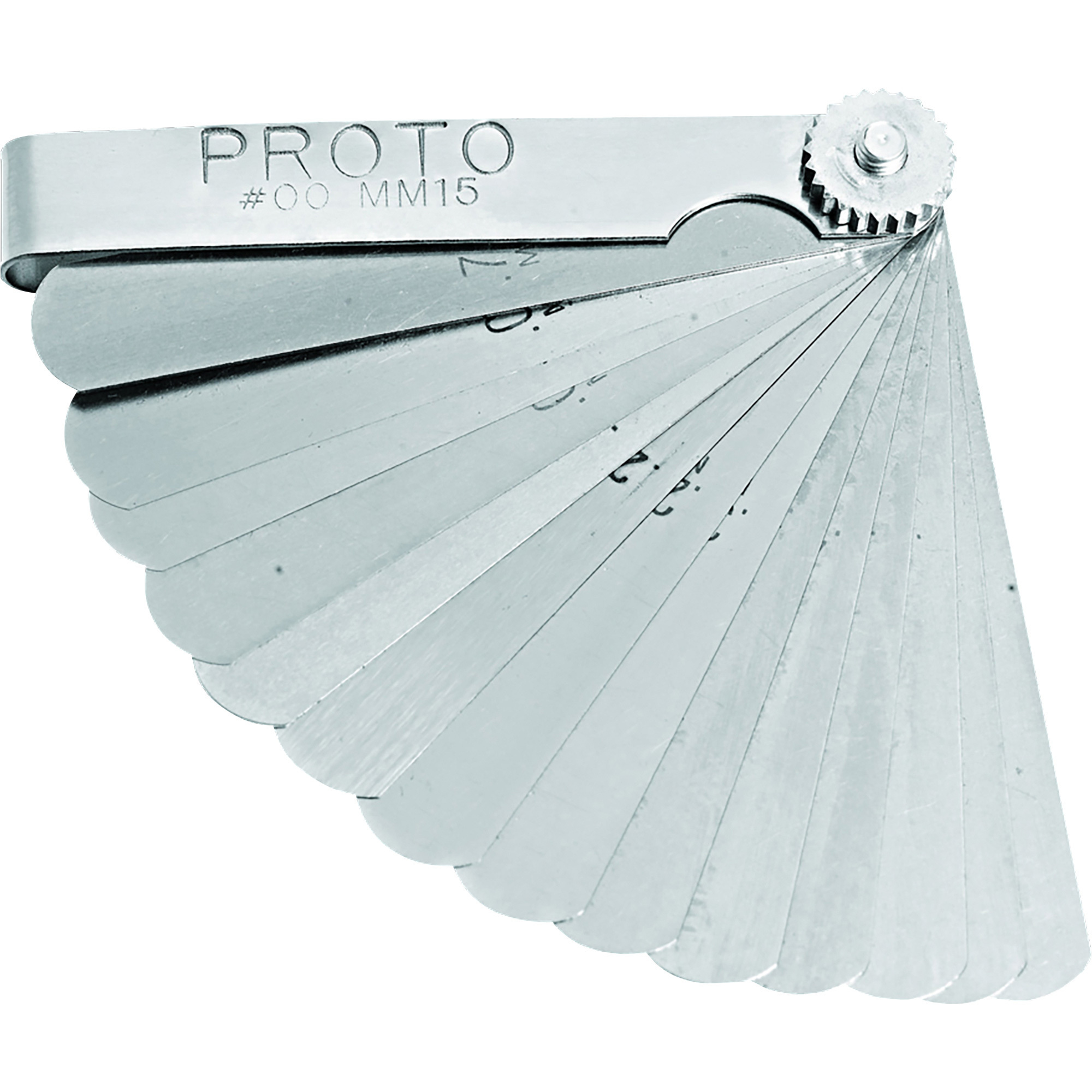 Proto 15Blade Metric Feeler Gauge Set, Steel, Model J00MM15